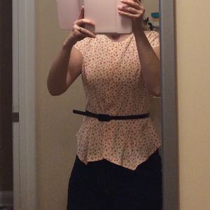 Cute vintage button up peplum blouse **CLEAR OUT**